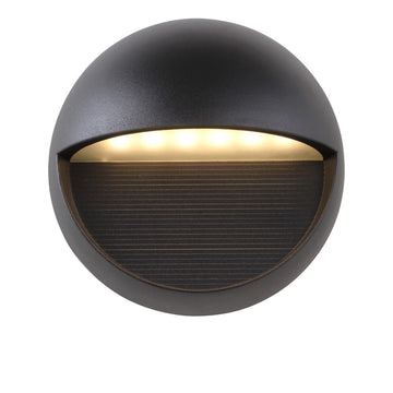 Orbe 6.25" Outdoor Metal/Glass Integrated LED Wall Sconce